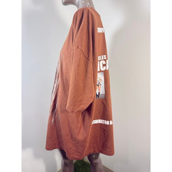 Beyoncé Cowboy Carter Face Brown / Orange Tour T-shirt NWOT - Picture 6 of 8